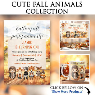 Fall Friends Cute Animaux Nom Desk Mat
