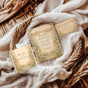 Invitation Anniversaire Fleur des Champs du Désert Boho