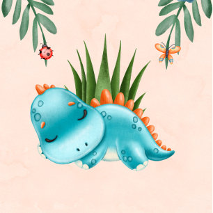 Invitation Cute Dinosaur et les amis Baby shower garçon