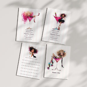 Carte De Remerciements Photo de fête d'anniversaire de la diva Martini Fa