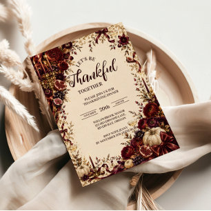 Assiettes En Carton Soirée de Thanksgiving Opulente et Luxueuse
