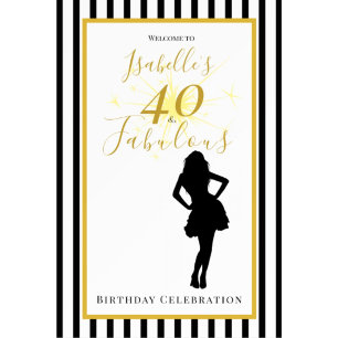 Serviette En Papier Serviettes de fête d'anniversaire 40 ans & Fabuleu