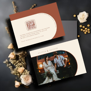 Carte De Placement Invité Mariage photo minimaliste en terre cuite