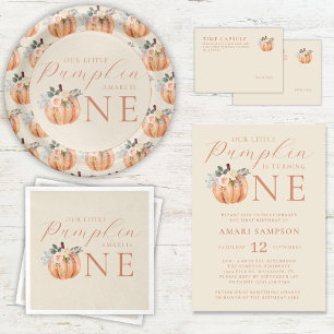 Invitation Notre petit Citrouille est un 1er anniversaire