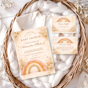 Serviette En Papier Baby Shower Bohème Arc-en-Ciel Neutre