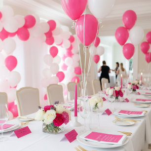 Sticker Rond Couleur Fuchsia Rose Chaud de Mariage