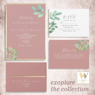 Programme Mariage Rose Dusty vert