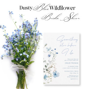 Affiche Fête de mariage Something Blue Wildflower