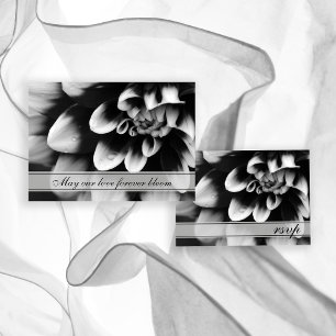 Carte de réponse RSVP de mariage noir et blanc Dah