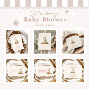 Carte D'accompagnement Registre de Baby shower Berry Sweet