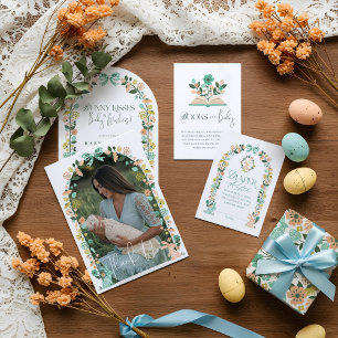 Invitation Bébé printemps en fleur Baby shower de Pâques