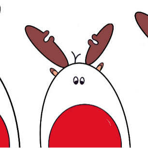 Carte Rudolph le renne du nez rouge - Noël