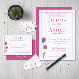 Invitation Mariage simple Amaranthe Amaranth