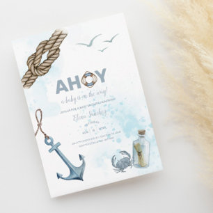 Ahoy ! Invitation Baby shower nautique