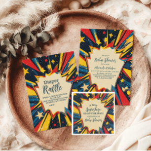 Carte D'accompagnement Livres vintages de Baby shower de livres pour bébé