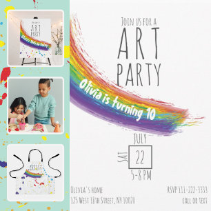 Invitation Fête de l'Art de couleur