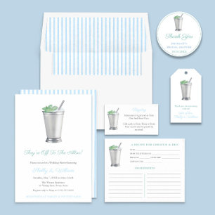 Sticker Rond Mint Julep Horse Race Fête des mariées Favoriser