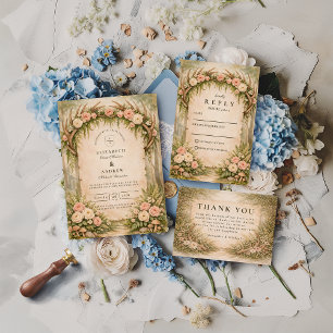 Save The Date Mariage Rustique Botanique de Bois de Cerf