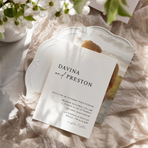 Carte D'accompagnement Mariage de code QR de script contemporain ATTIRE