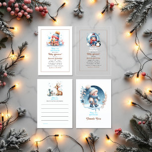 Carte De Remerciements baby shower d’hiver "Baby It’s Cold Outside"