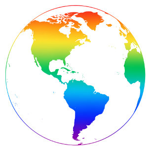Bouton De Porte En Céramique Terre de la planète de couleur arc-en-ciel