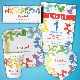 Invitation de ballons animaux de troisième anniver