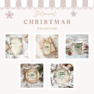 Invitation Noël rustique Holly et Pine