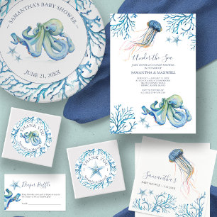 Aquarelle Sous Les Stickers Merci Mer