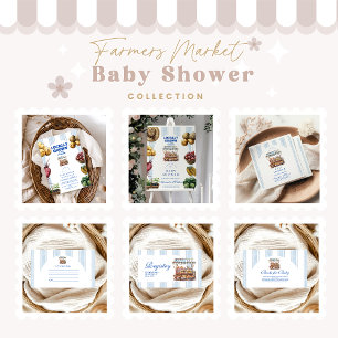 Invitation Baby shower Arch Blue Farmers