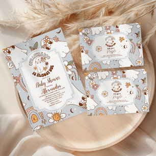 Invitation Baby shower Rétro Halloween Little Boo