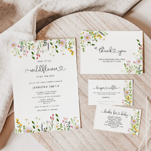 Jeu de baby shower maman ou papa fleur sauvage