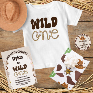 Feuille De Papier Cadeau Anniversaire Wild One Cowboy