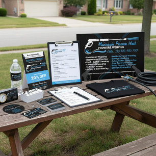 Carte De Visite Magnétique Masculine de puissance de lavage de pression profe