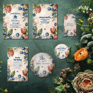 Serviette En Papier Aquarelle Berry Baby shower doux