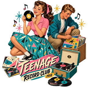 T-shirt Club de disques pour adolescents 1958 – Rockabill 