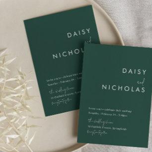 Moderne minimaliste Faire-part de mariage Bourgogn