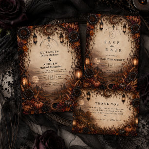 Carte De Remerciements Mariage Romantique de Rêve d'Automne