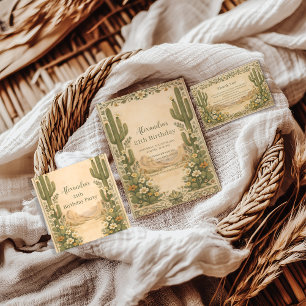Assiettes En Carton Fête d'anniversaire Vintage Desert Botanicals