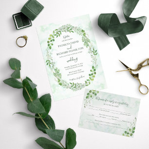 Romance Verdure Mariage Invitations