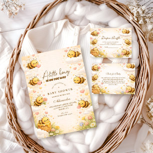 Carte D'accompagnement Baby Shower de Ruche à Miel Doux Tirage au Sort de