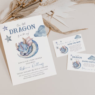 Invitation Fairytale Dreamy Baby shower Dragon