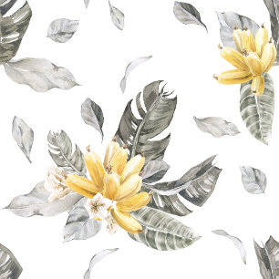 Invitation Mariage Feuille Tropical Green and Yellow Banana