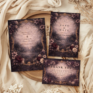 Invitation Mariage Baroque à Barre d'Or Humeur