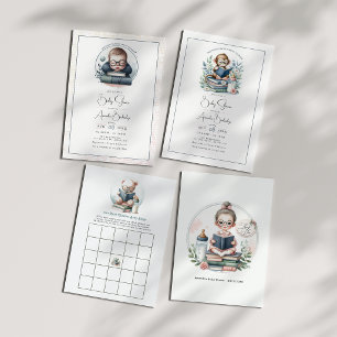 Carte De Remerciements "Notre prochain chapitre" Baby shower à thème