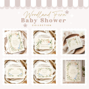 Serviette En Papier Élégant Baby shower de fougère des bois
