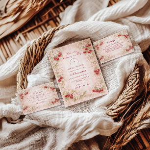 Carte De Remerciements Douce Élégance Florale de Cerisier pour une Mariée