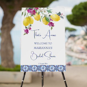 Invitation Citrons italiens bougainvilliers agrumes douche de