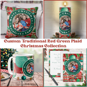 Papier Cadeau Vacances traditionnelles Red Green Plat