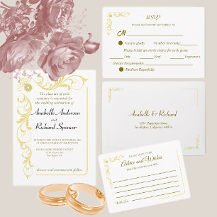 Invitation Élégant Mariage de réception victorien