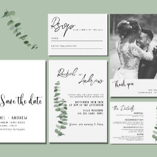 Puzzle Script simple minimaliste avec photo Mariage